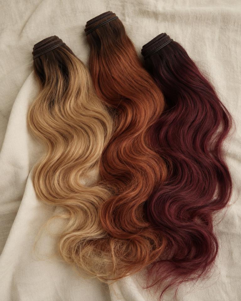 Coloured hair texture